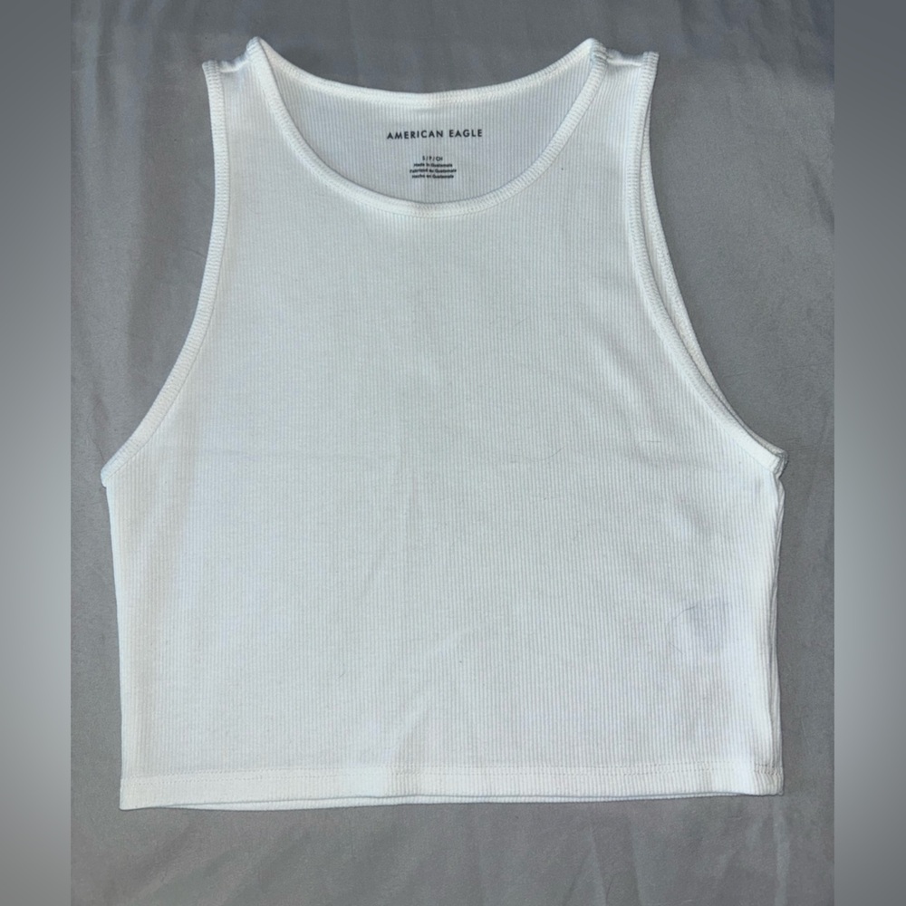American Eagle Outfitters Classic Cropped White Tank Top